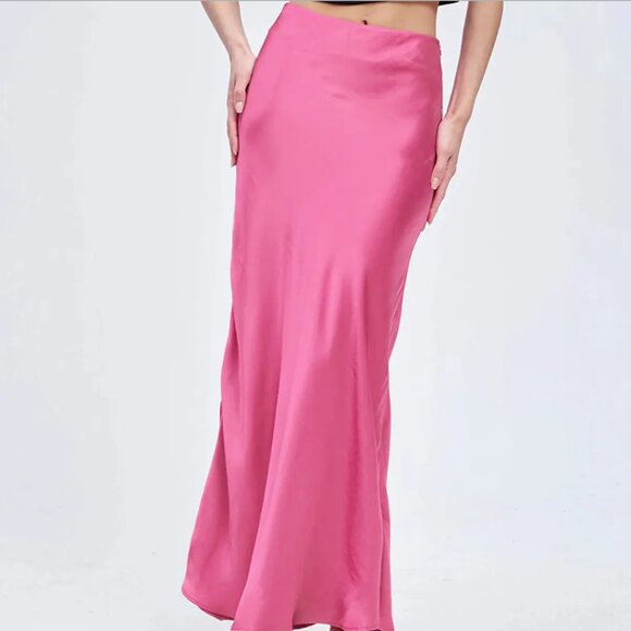Commense Dresses & Skirts - Solid Satin Maxi Skirt